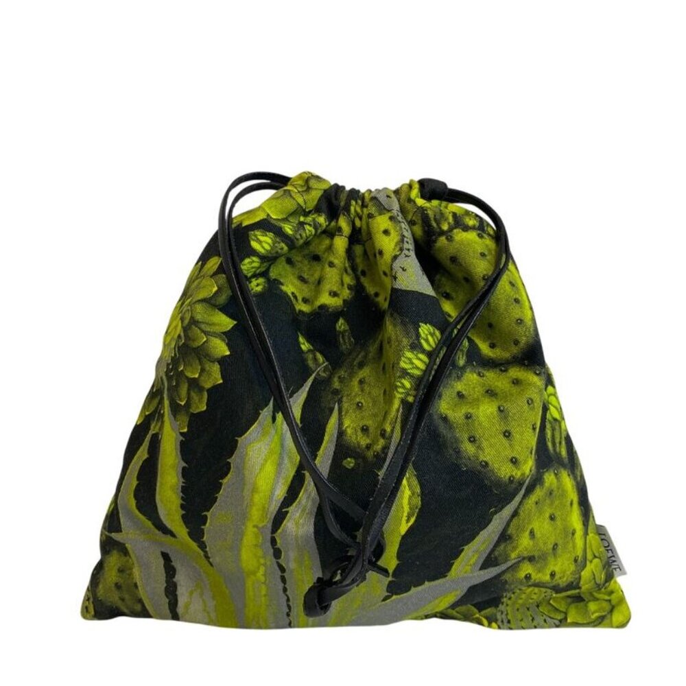 Loewe Cactus Pattern Drawstring Pouch Black - image 1